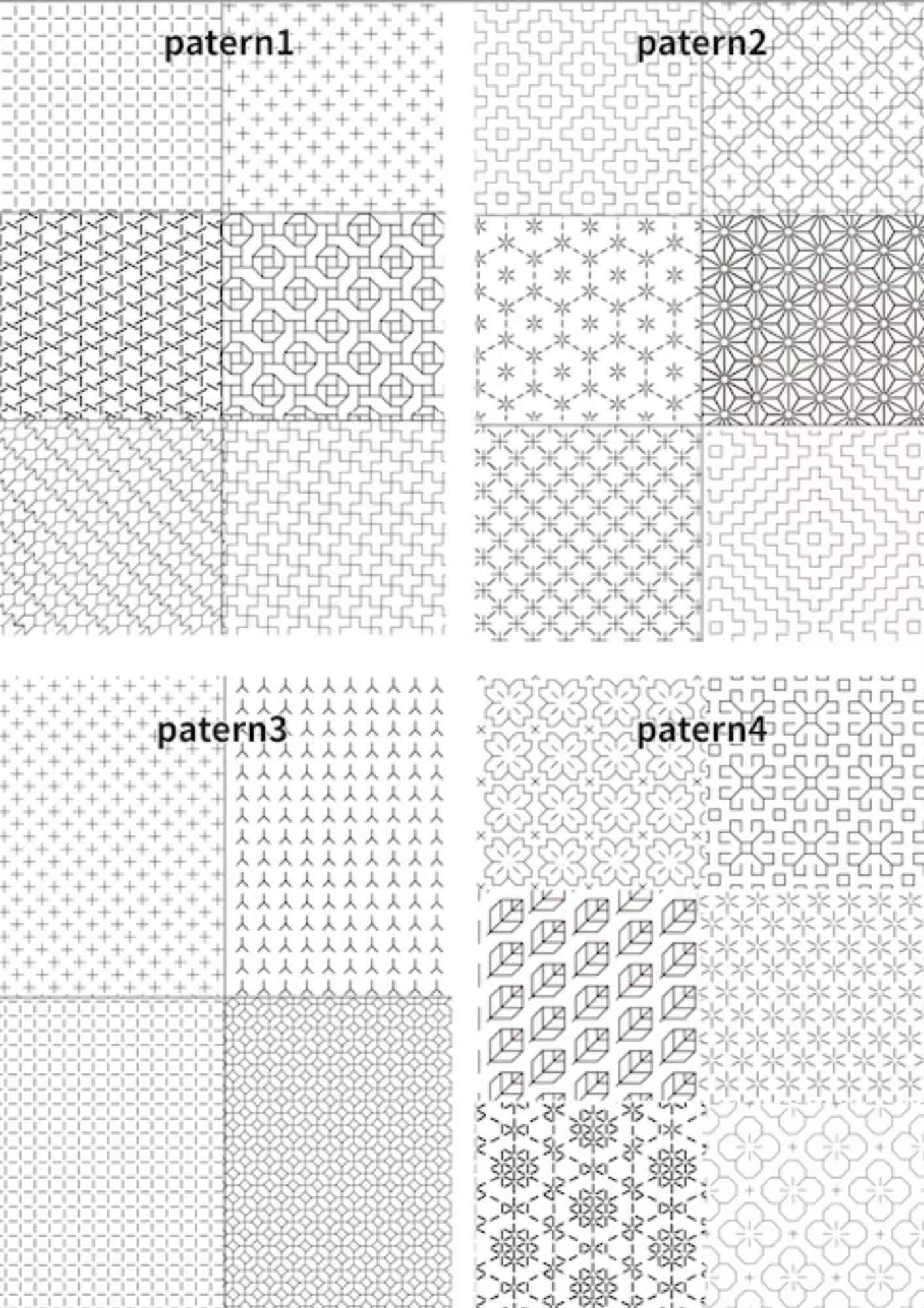 Sashiko Embroidery Starter Kit | Choose Your 3 Patterns | Misuya Needles, Daruma Thread, Denim &Stitches Guide