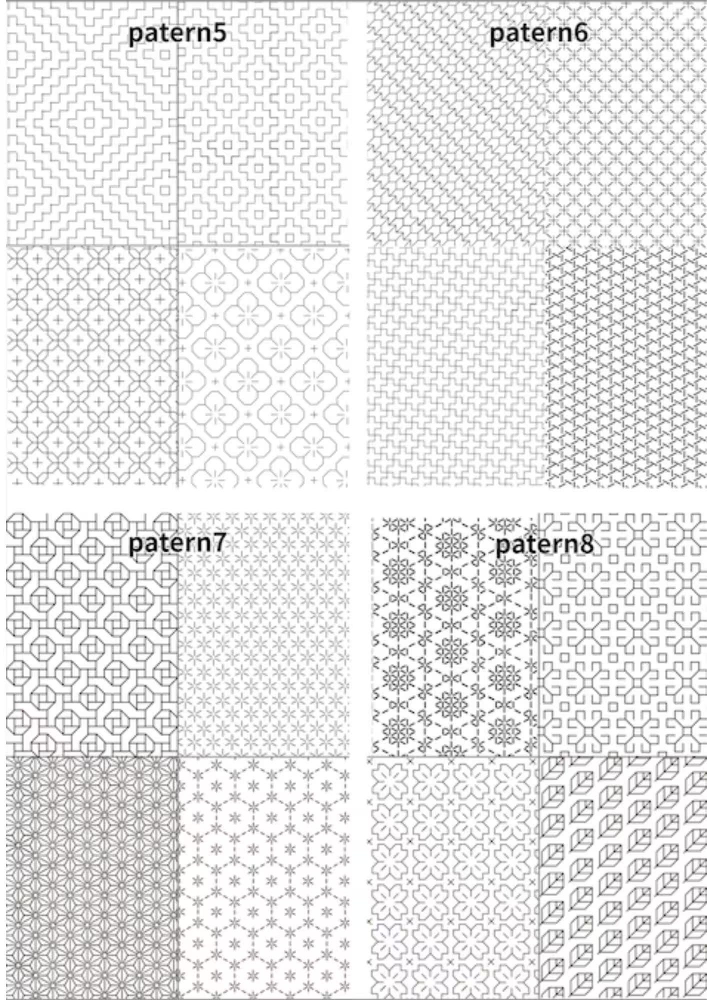 Sashiko Embroidery Starter Kit | Choose Your 3 Patterns | Misuya Needles, Daruma Thread, Denim &Stitches Guide