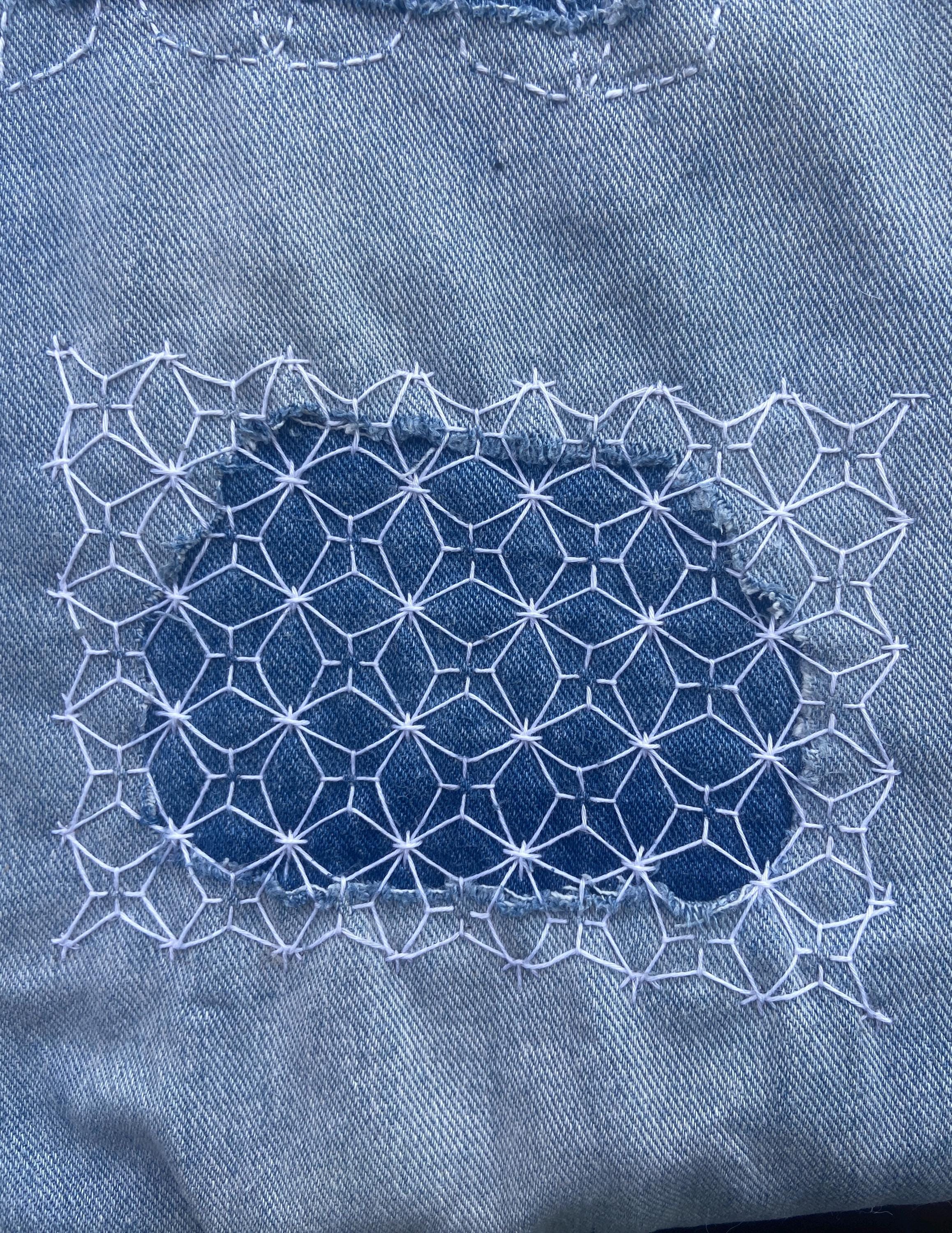 Sashiko Embroidery Starter Kit | Choose Your 3 Patterns | Misuya Needles, Daruma Thread, Denim &Stitches Guide