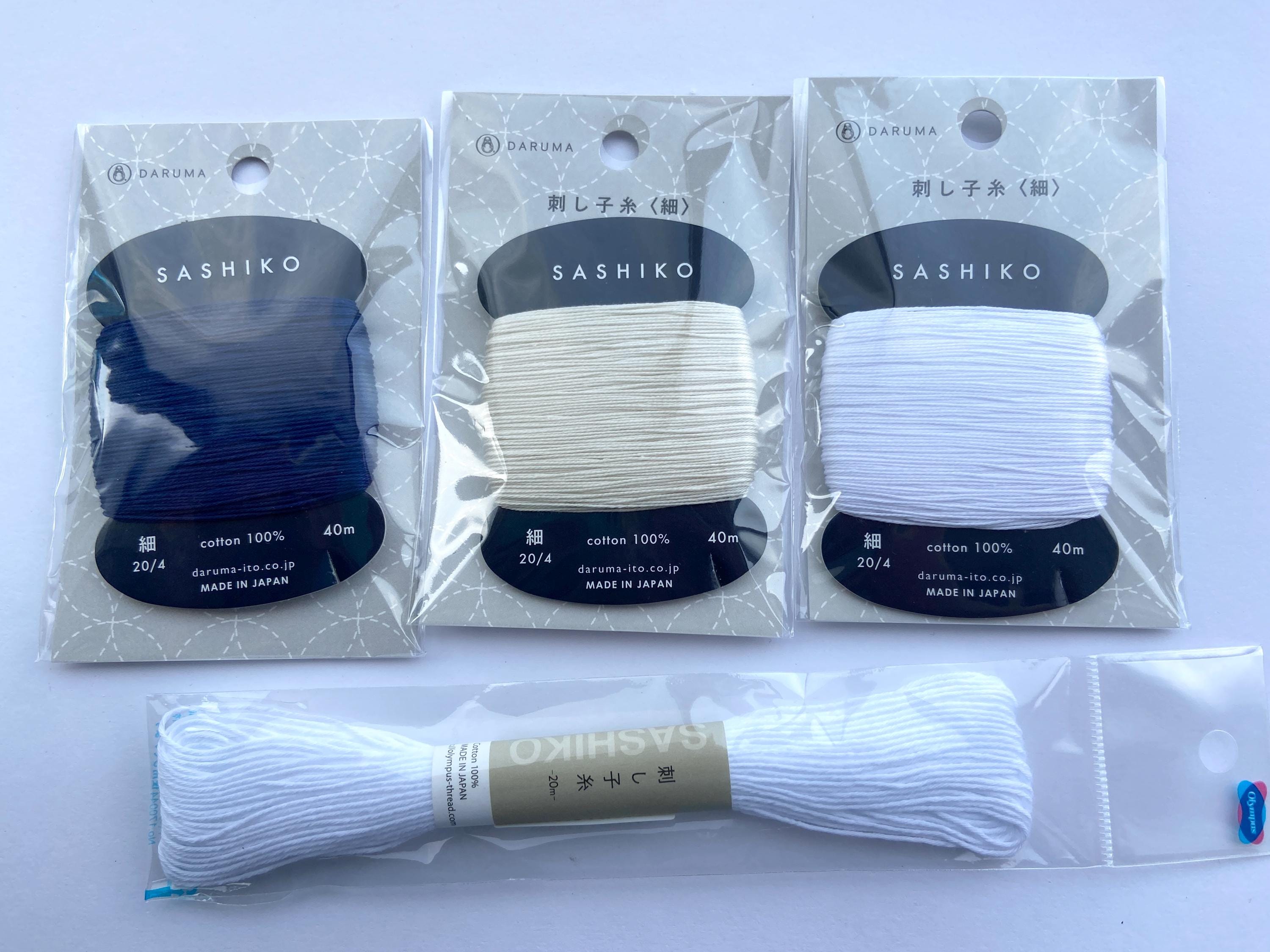 Sashiko Embroidery Starter Kit | Choose Your 3 Patterns | Misuya Needles, Daruma Thread, Reusable Stencils, Denim & Guidebooks Made in Japan