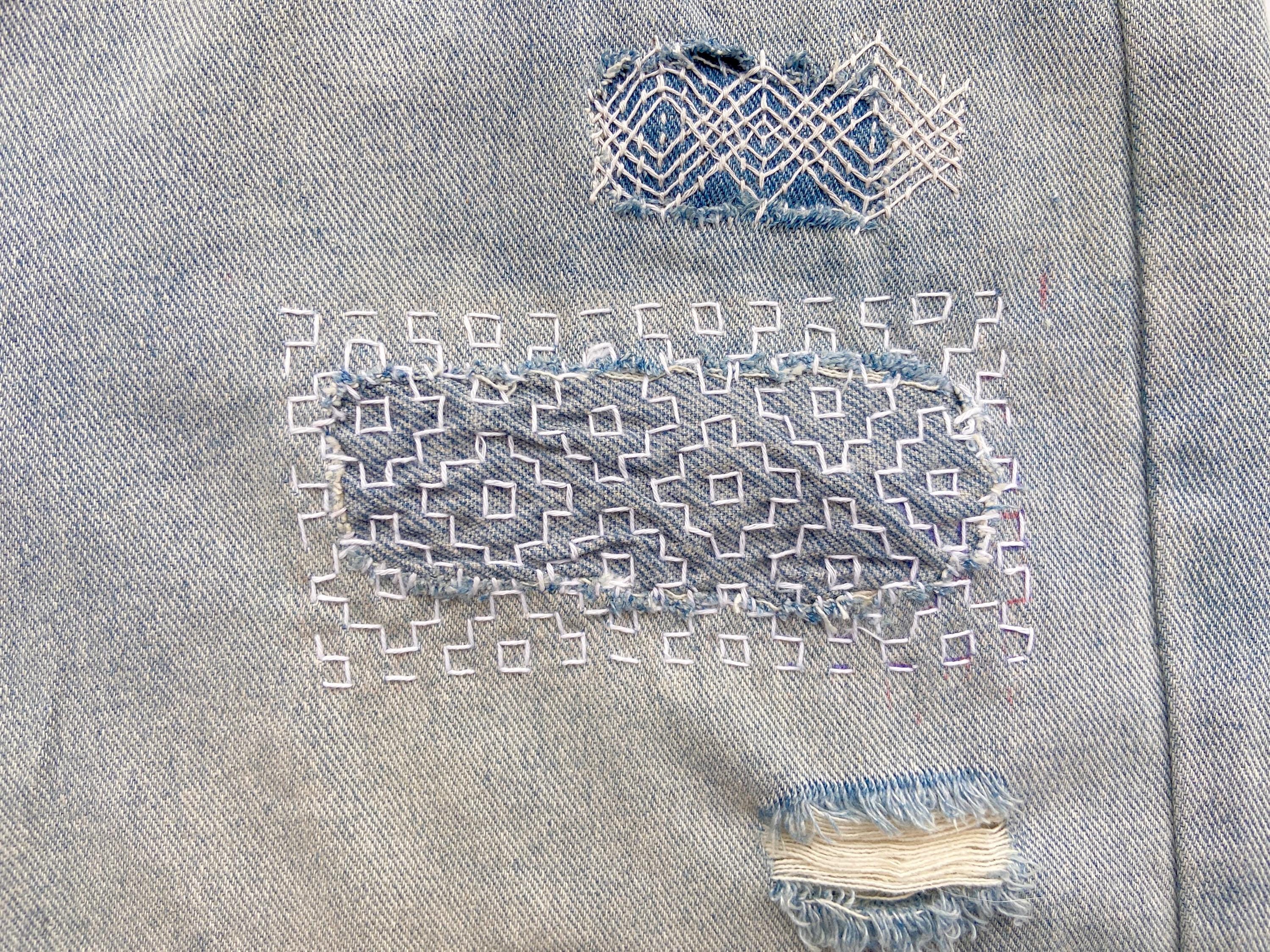 Sashiko Embroidery Starter Kit | Choose Your 3 Patterns | Misuya Needles, Daruma Thread, Reusable Stencils, Denim & Guidebooks Made in Japan