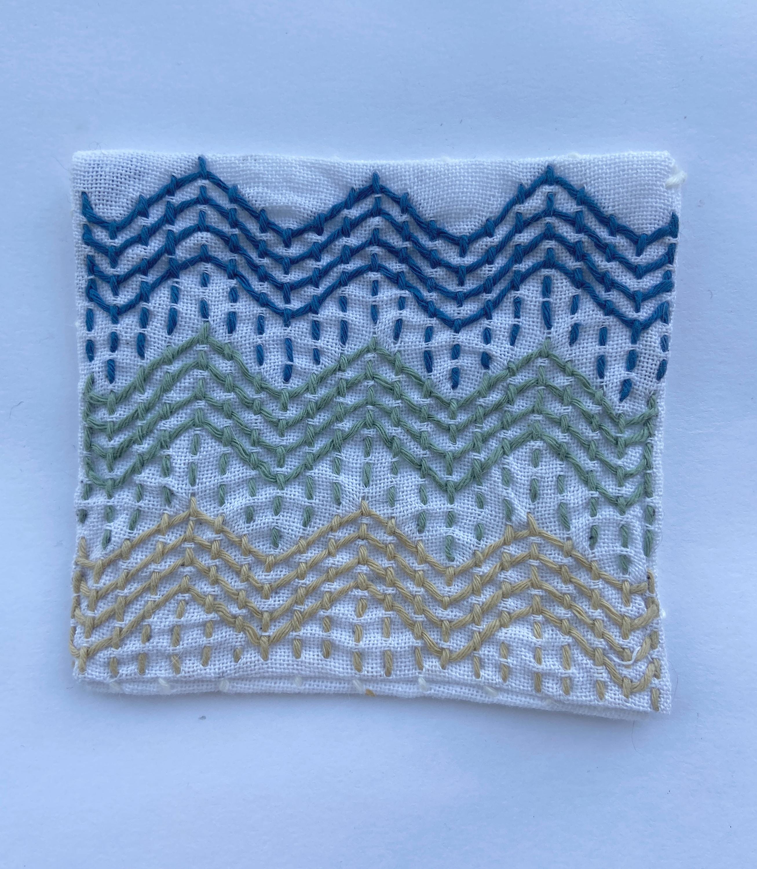 Sashiko Stick and Stitch Sheet | Kuguri-zashi Woven Pattern | Water Soluble Embroidery Transfer A4 |Peel Stick Stitch Dissolve Made in Japan